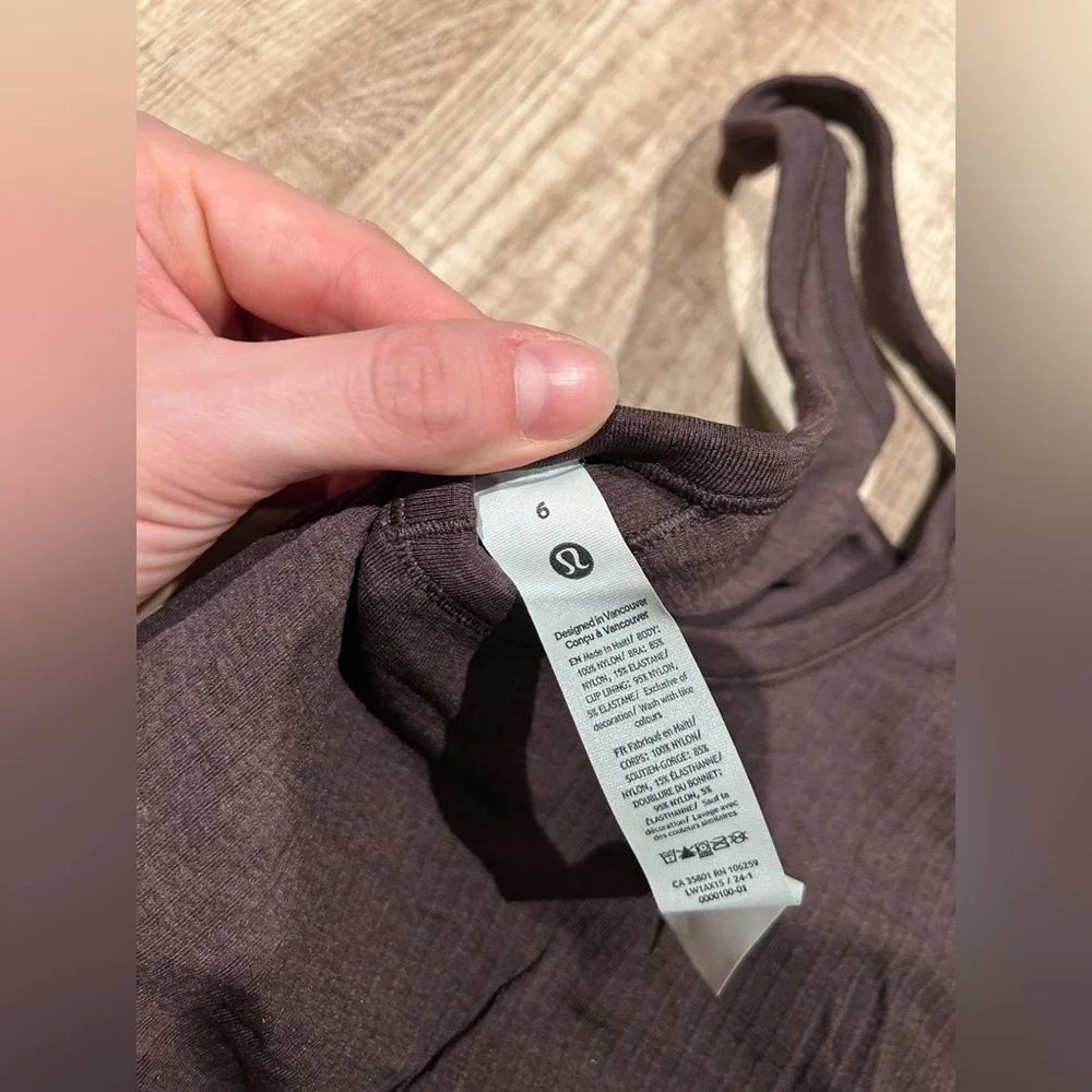 Ebb To Street Tank Top Lululemon Espresso - Picture 5 of 6